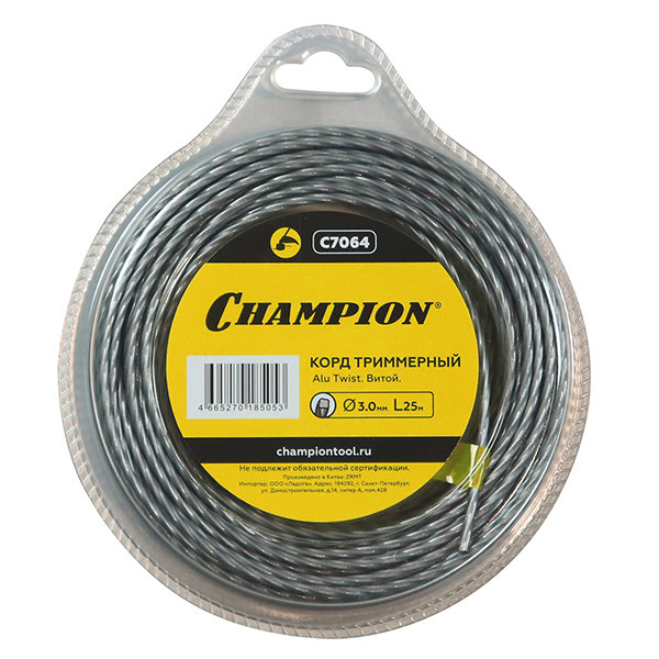 Корд трим.CHAMPION Alu Twist 3.0мм*25м (витой) (C7064)