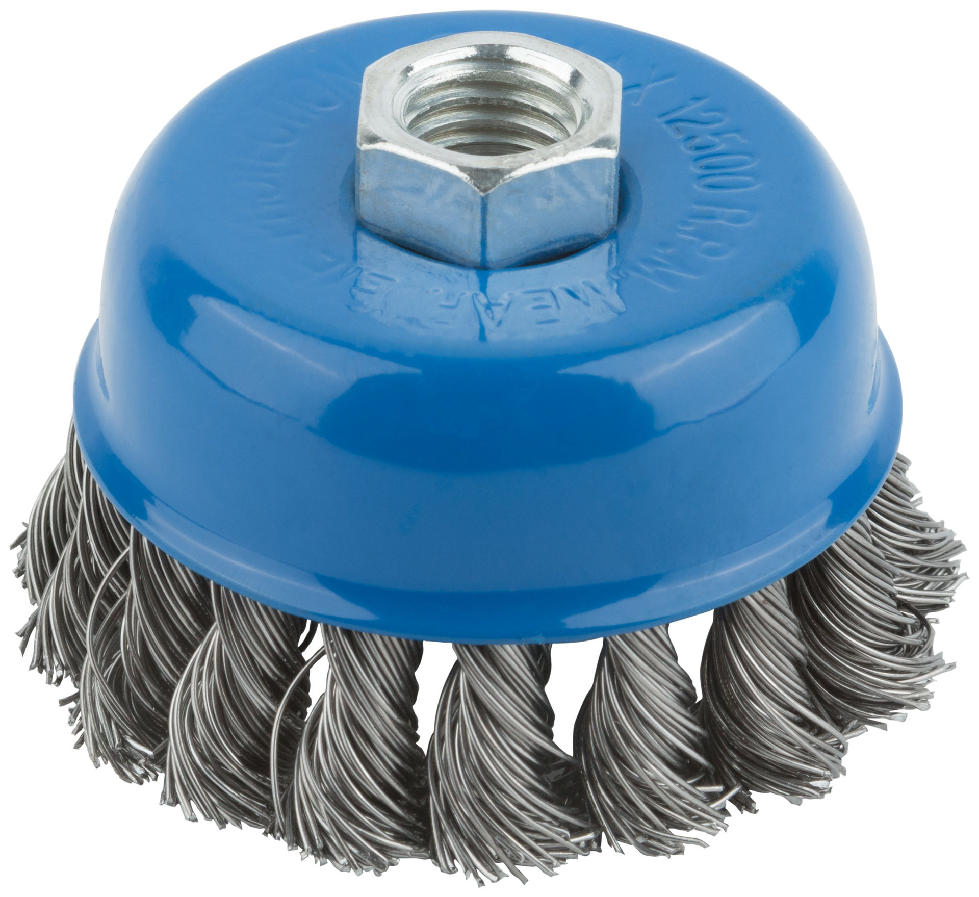 Корщетка, тип чашка, гайка М14, стальная витая проволока 75 мм (38952М)