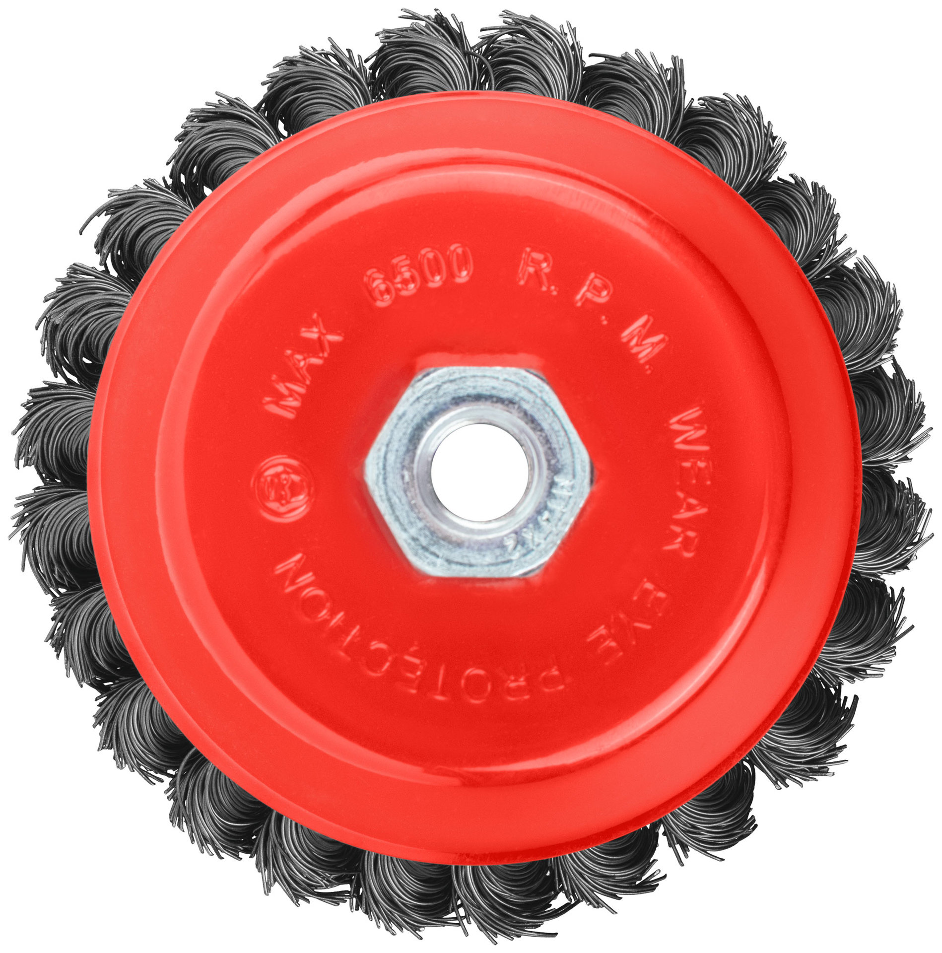 Корщетка-чашка, гайка М14, стальная витая проволока 125 мм (39469)