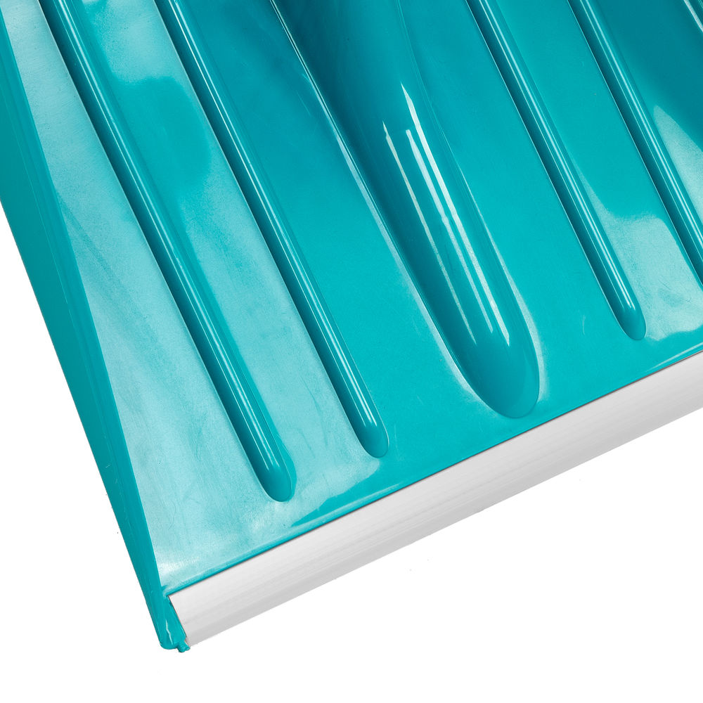 Лопата для уборки снега, полипропилен, 365х450х1355 мм, алюминиевый черенок, усиленная, LUXE Palisad (61677)