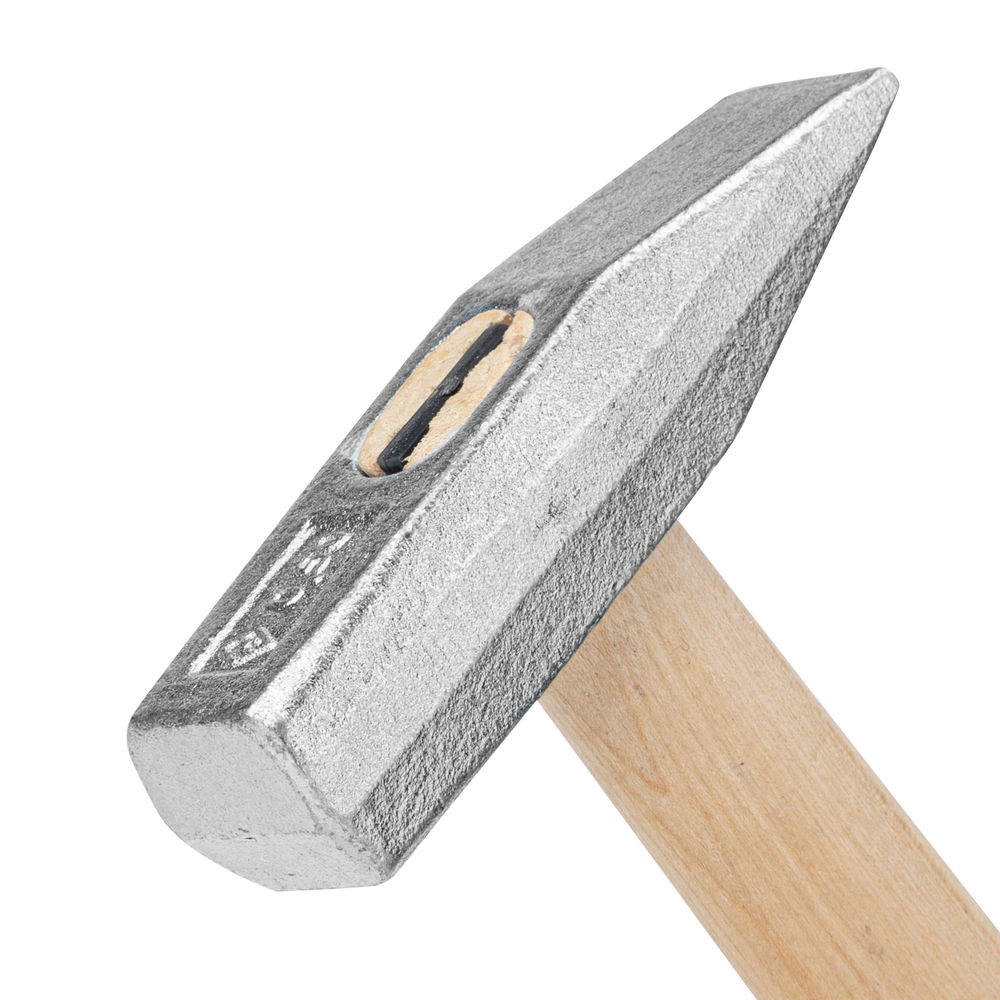 Молоток слесарный, 500 г, квадратный боек, деревянная рукоятка Россия