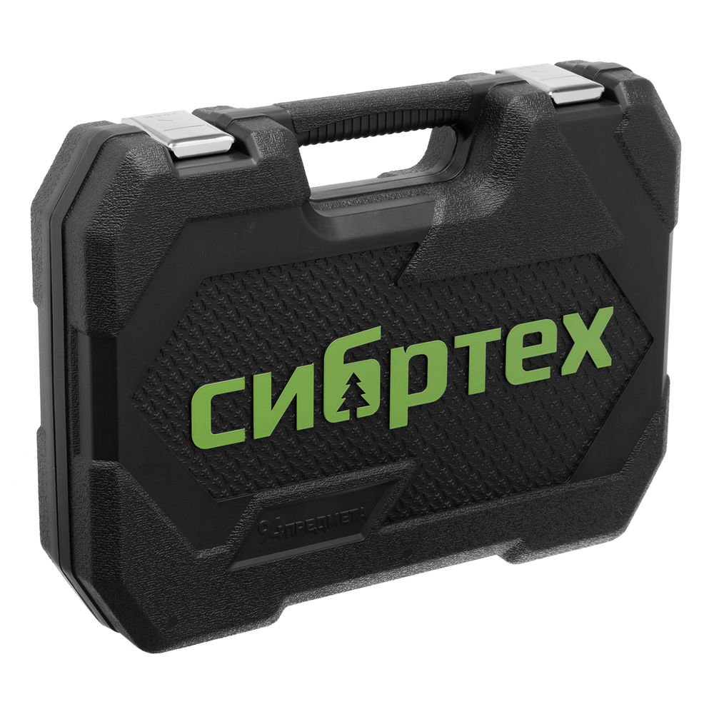 Набор инструментов, 1/2, 1/4, пластиковый кейс 89 предметов Сибртех