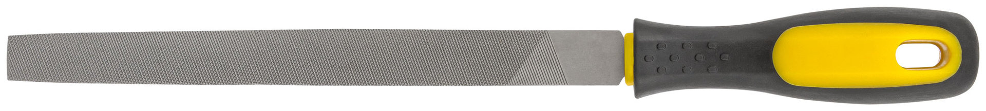 Напильник, прорезиненная ручка, полукруглый 200 мм (42591)