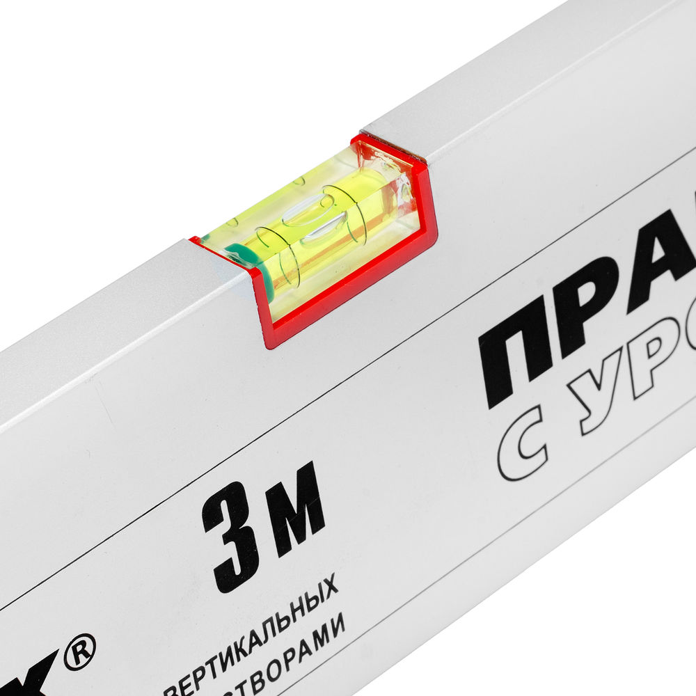 Правило алюминиевое с уровнем, L-3.0 м, 2 ручки Matrix (89641)