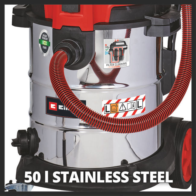 Пылесос строительный Einhell TE-VC 2350 SACL,1600вт,230мбар,50л,очистка фильтра,розетка (2342475)