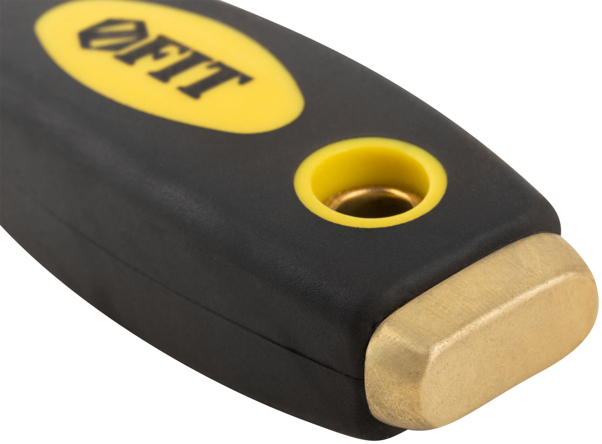 Шпатель для удаления ржавчины Профи, толщ. лезвия 1 мм, двухкомп.ручка с метал.бойком 3 (75 мм) (06673)