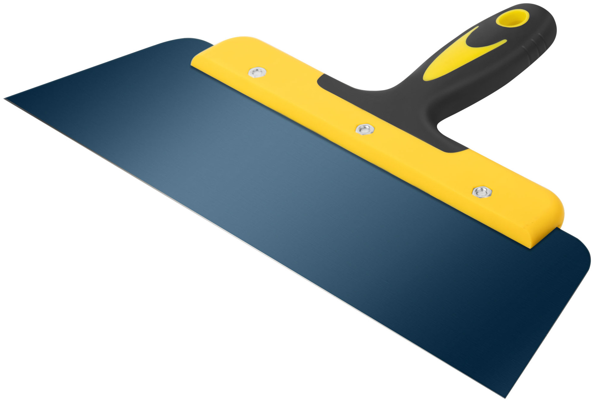 Шпатель фасадный Мастер, пружинная колоризованная сталь, двухкомпонентная ручка, плоский 300 мм (06464)