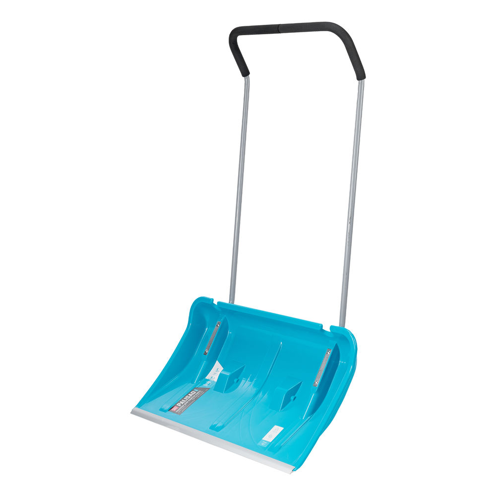 Скрепер для уборки снега, полипропилен, колеса, 750х445х1275 мм, рукоятка с ПВХ, LUXE Palisad (61800)