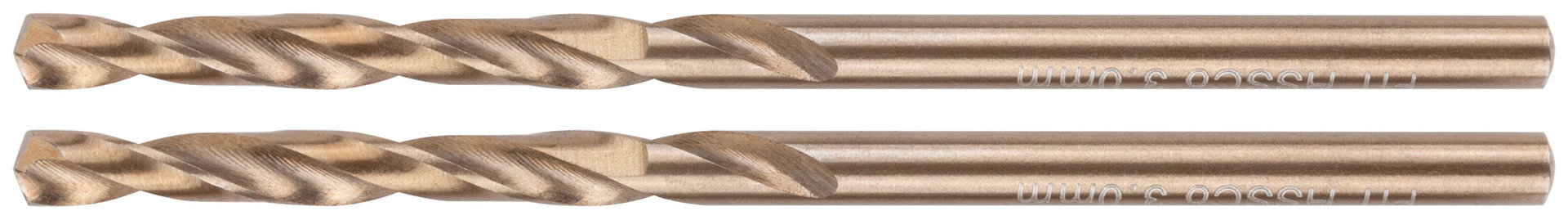 Сверла по металлу HSS с добавкой кобальта 5% Профи в блистере 3,0 мм ( 2 шт.) (34430)
