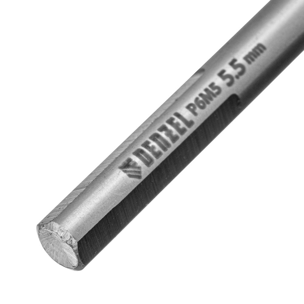 Сверло спиральное по металлу 5,5 x 93 мм, Р6М5, Golden Tip Denzel (718234)