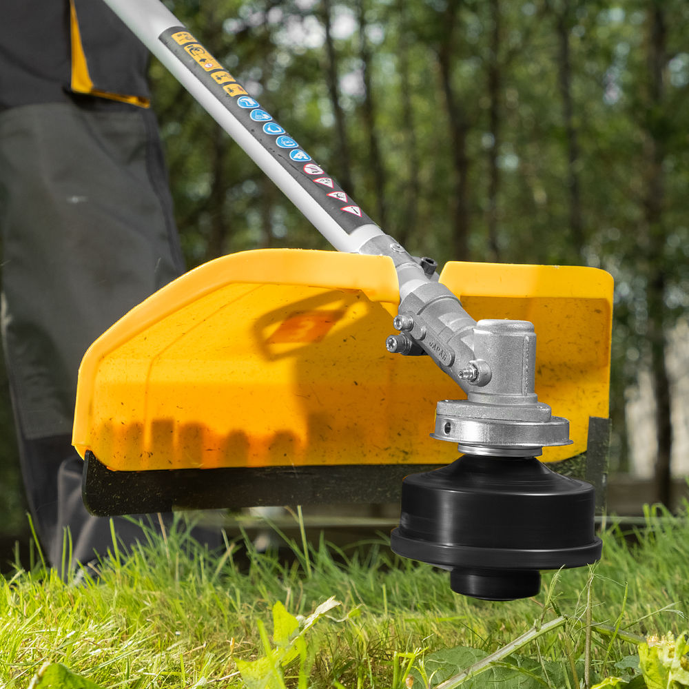 Триммер электрический TE-1220, 1200 Вт, 380 мм, катушка, диск, разборная штанга Denzel (96642)