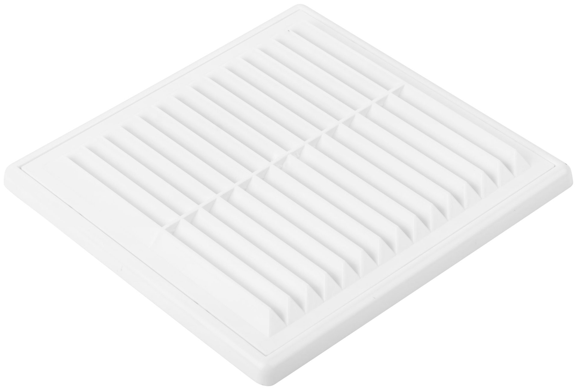 Вентиляционная решетка, пластиковая, 150 х 150 мм, съемная, с сеткой (75022)