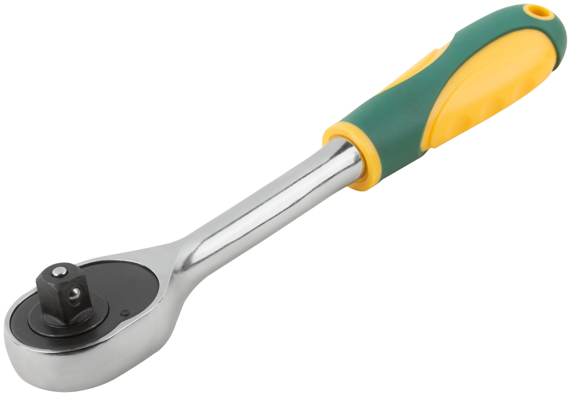 Вороток (трещотка) CrV механизм, пластиковая прорезиненная ручка 1/2, 24 зубца