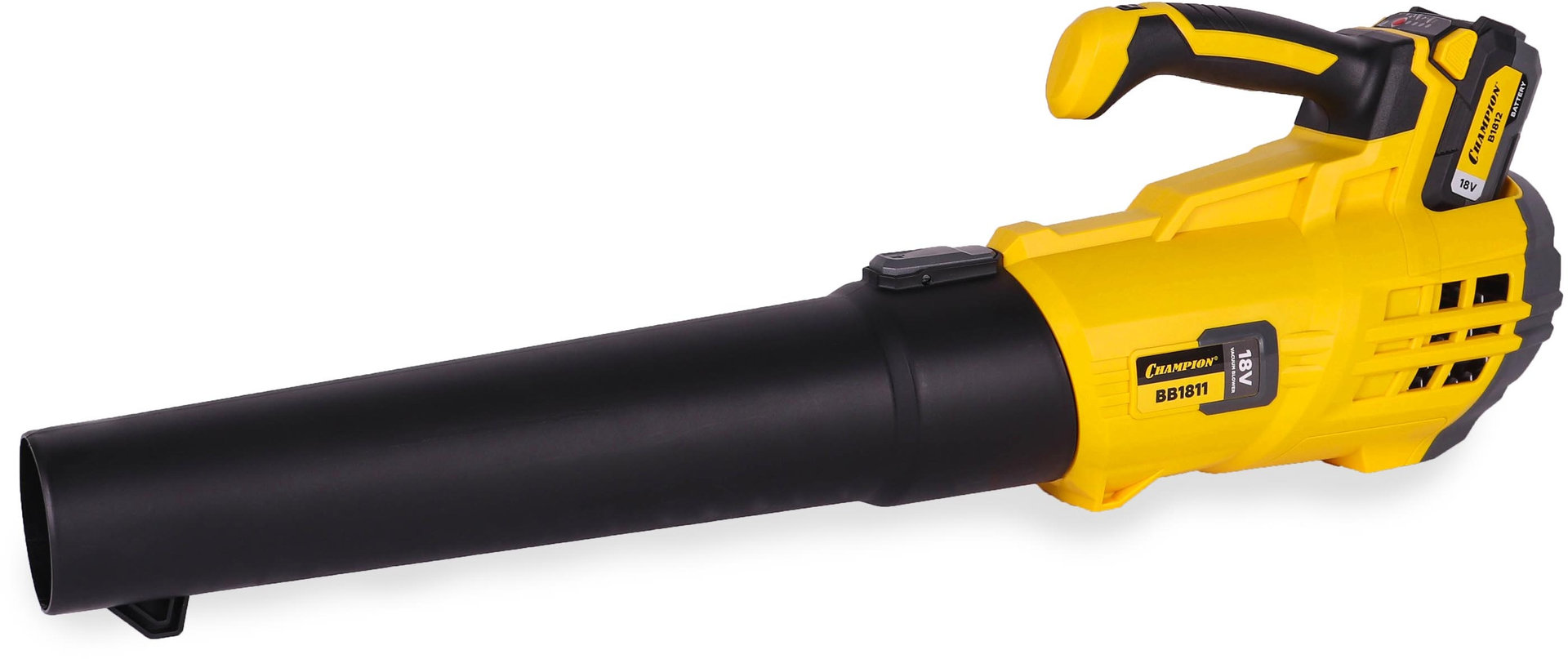 Воздуходувка аккумуляторная 18В4Ач Li-ion1,9кг12мин594м?/ч38м/сек безАКБиЗУ CHAMPION BB1811