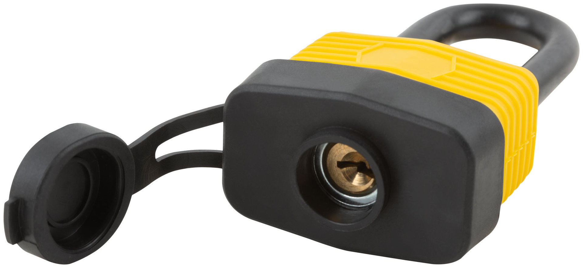 Замок навесной всепогодный 40х31 мм, длинная стальная дужка 6 мм (67193)