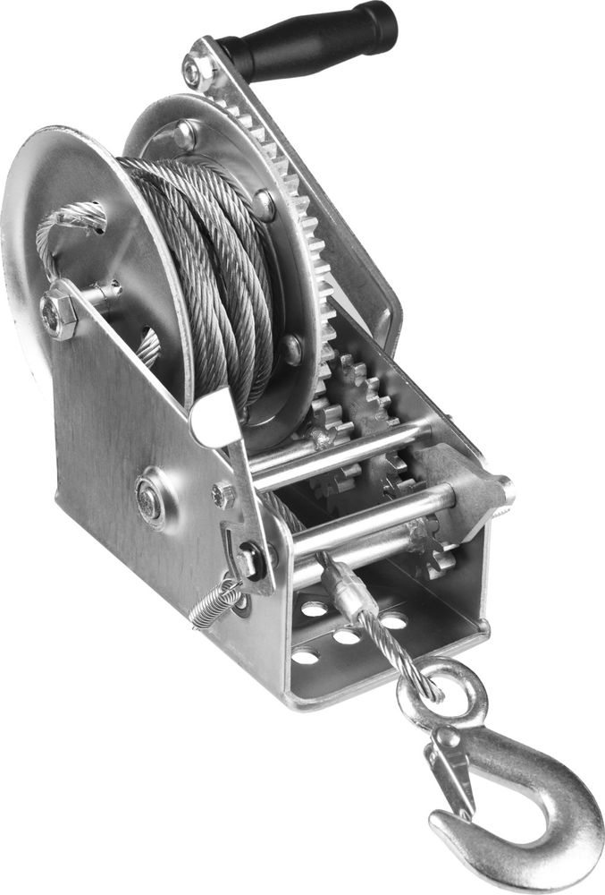 Лебёдка ручная барабанная тяговая тросовая 1.1 т, 8 м ЗУБР Профессионал 43113-1.1_z01