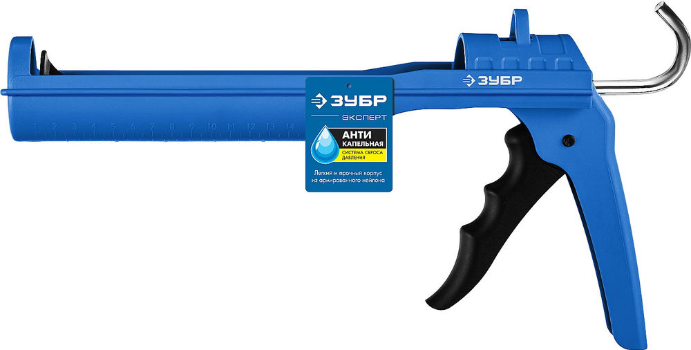 Пистолет для герметика полукорпусной 310 мл, антикапельная система, легкий ЗУБР 06627  
