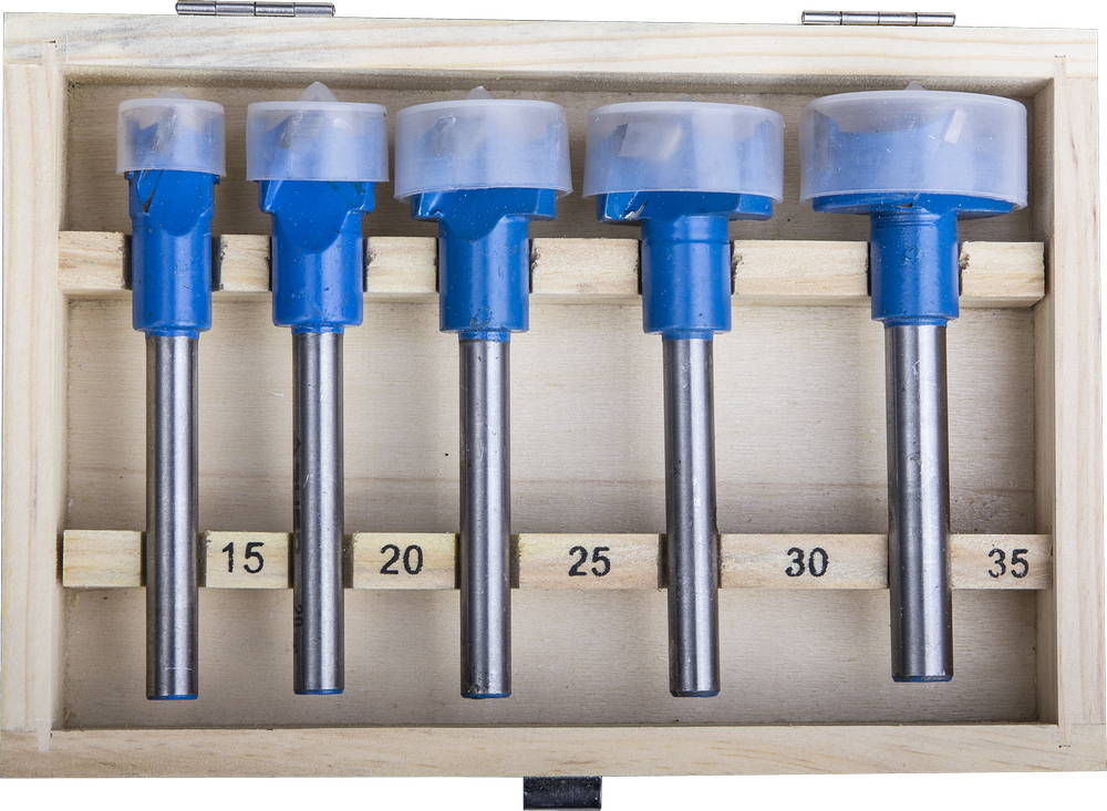 Набор сверл форстнера композитных 5 шт 15-20-25-30-35 мм твердосплавные резцы ЗУБР 29945-H5