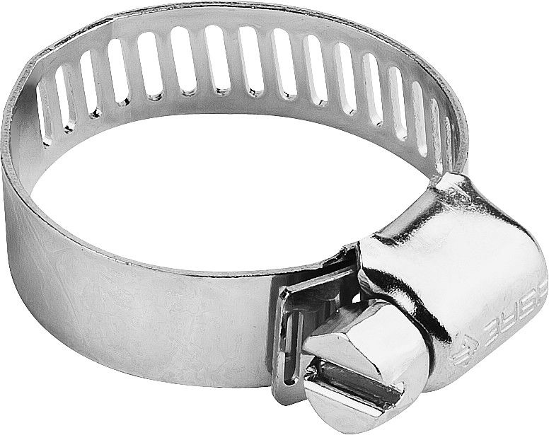 Хомут стальной Х-8П 8 - 13 мм, просечная лента 8 мм, цинк, 10 шт ЗУБР 37803-08-13-10