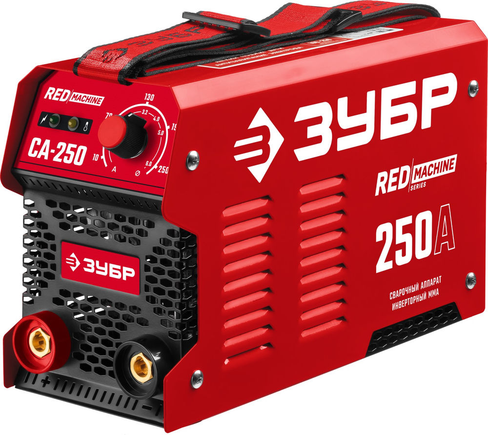 Сварочный аппарат инверторный ММА, 250 А, RED MACHINE, макс. электрод O 6.0 мм ЗУБР СА-250