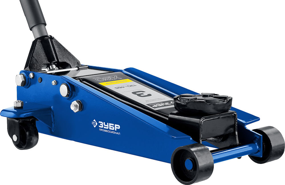 Подкатной домкрат 3 т 130 - 465 мм с быстрым подъемом для СТО X80 ЗУБР 43050-3