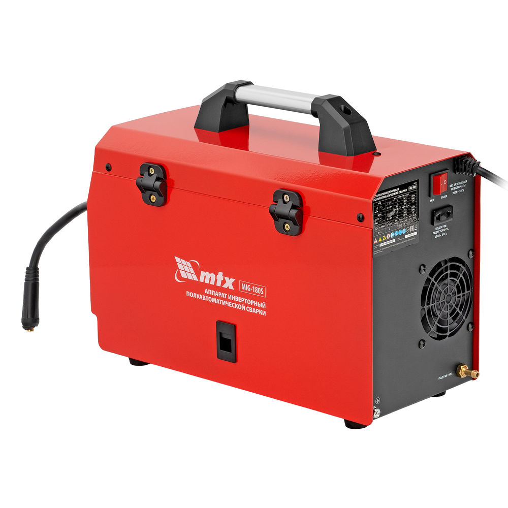 Аппарат инвертор. полуавтомат. cварки MIG-180S, 180A, ПВ 60%, катушка 5 кг MTX (94302)