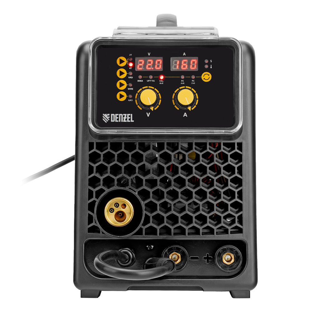 Аппарат инвертор. полуавтомат. сварки MIG-160, 160 А, ПВ 60%, катушка 5 кг// Denzel (94309)
