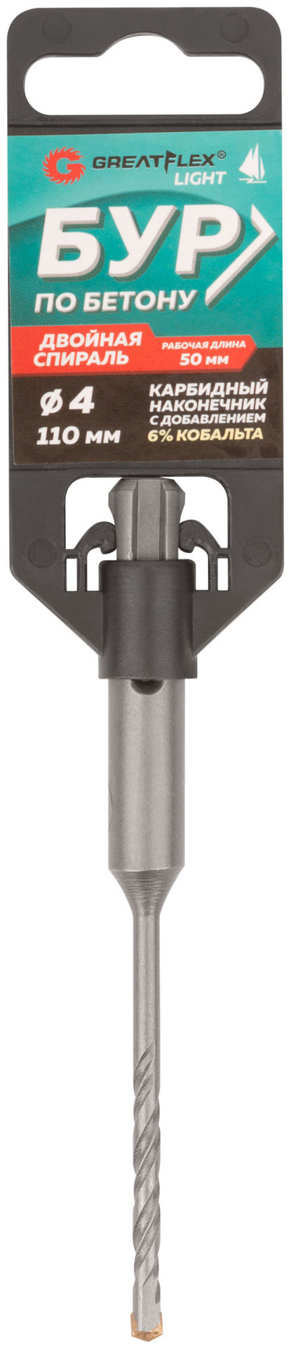 Бур по бетону, SDS-Plus, GreatFlex Light, 4x110 мм (56-4110)