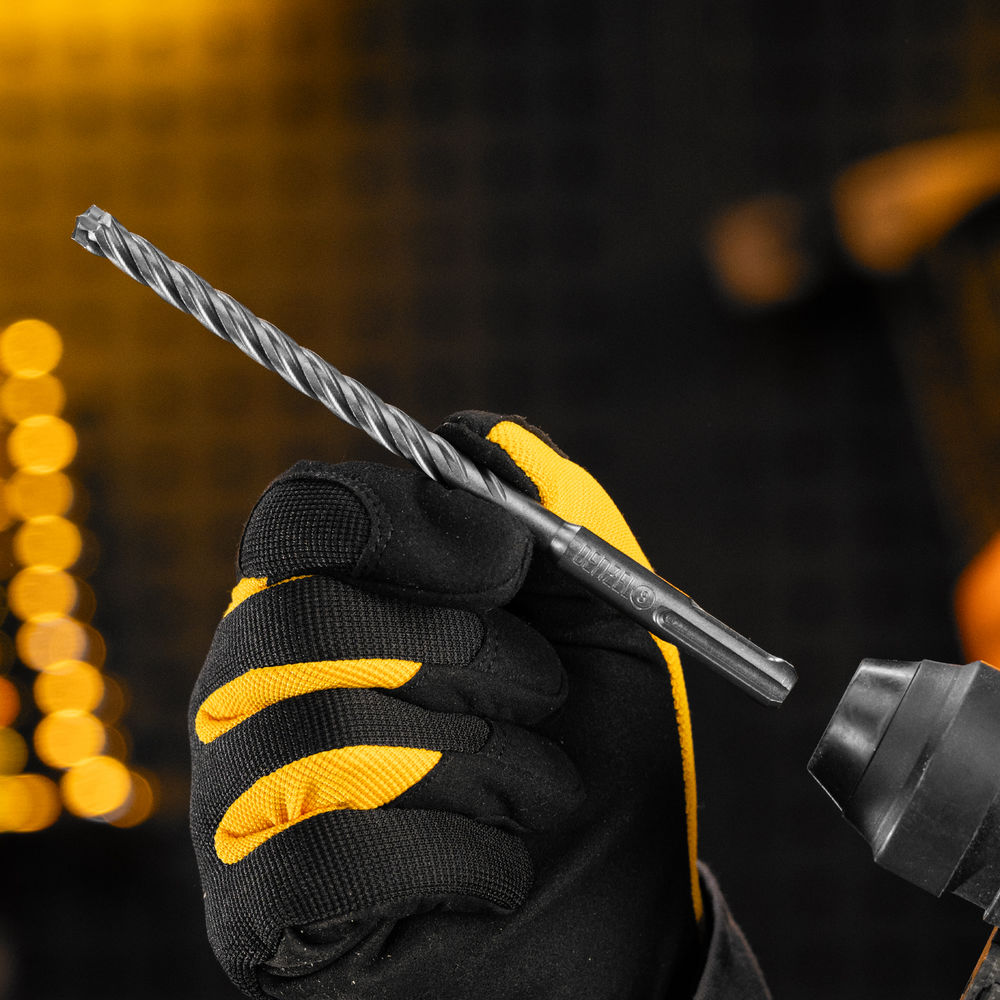 Бур по бетону, цельная крестовая пластина, 8x165 мм, SDS PLUS Denzel (705306)