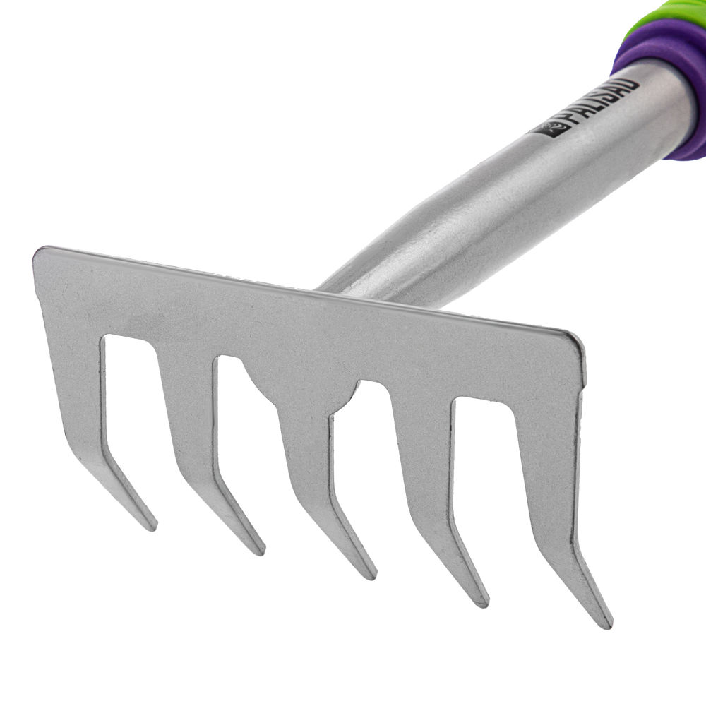 Грабли 5 - зубые, 115 х 275 мм, стальные, пластиковая рукоятка, Connect, Palisad (63003)