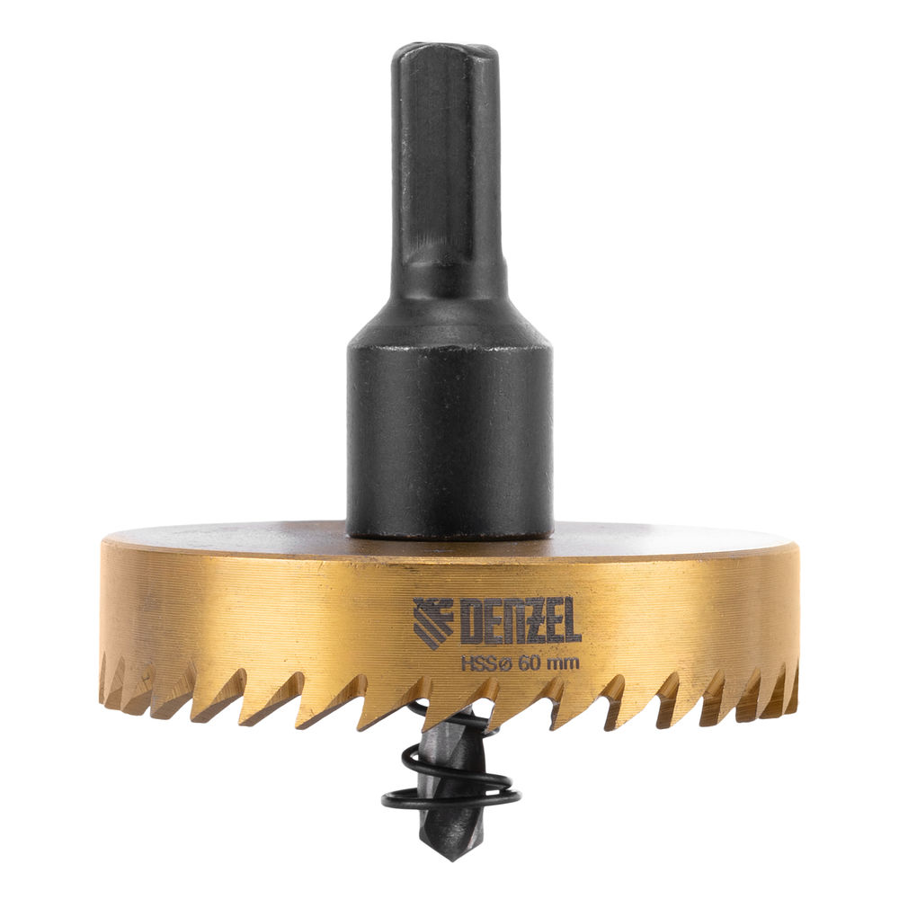 Коронка по металлу HSS, 60 мм, нитридтитановое покрытие Denzel (724119)
