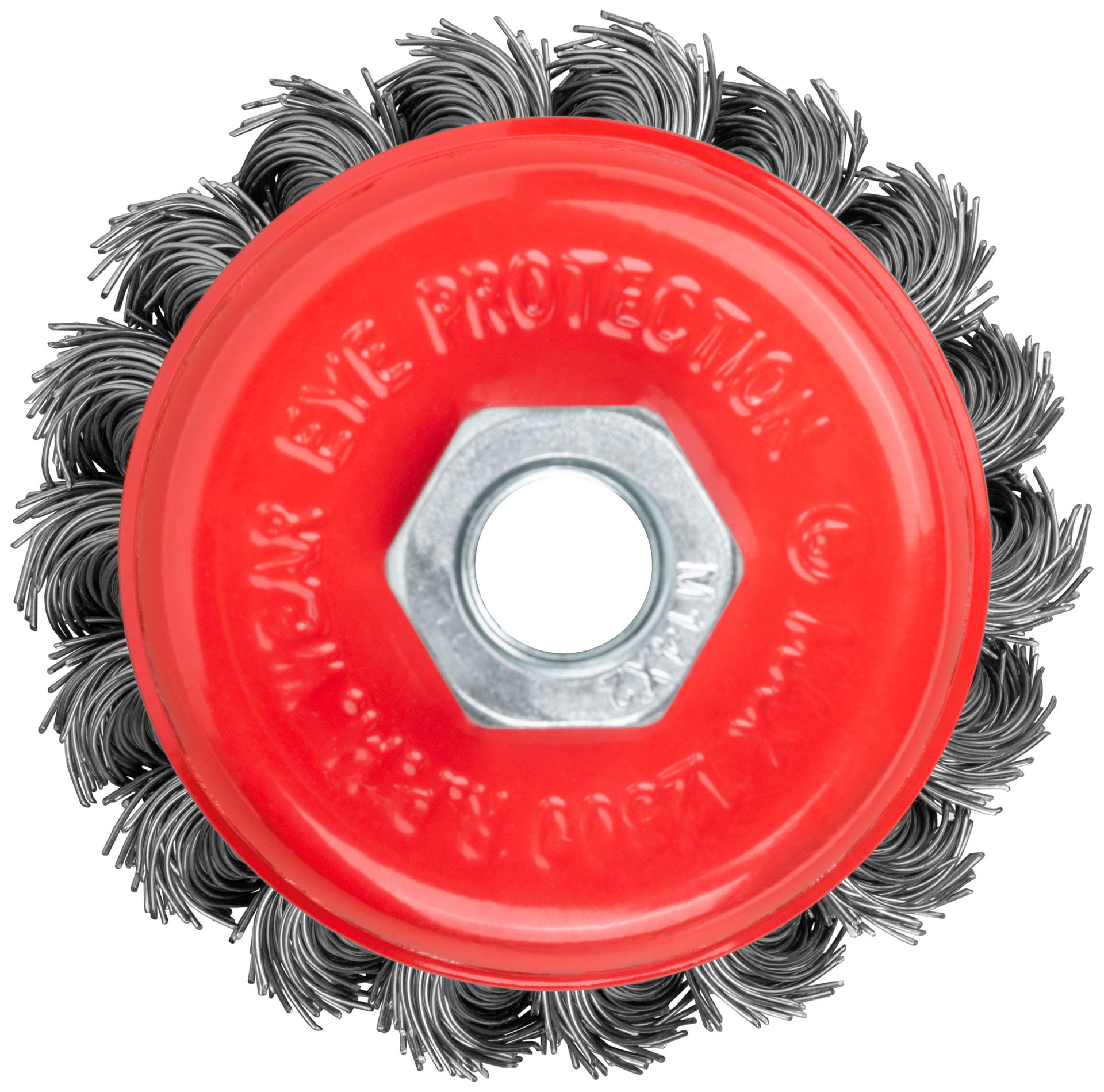 Корщетка-чашка, гайка М14, стальная витая проволока 75 мм (39467)