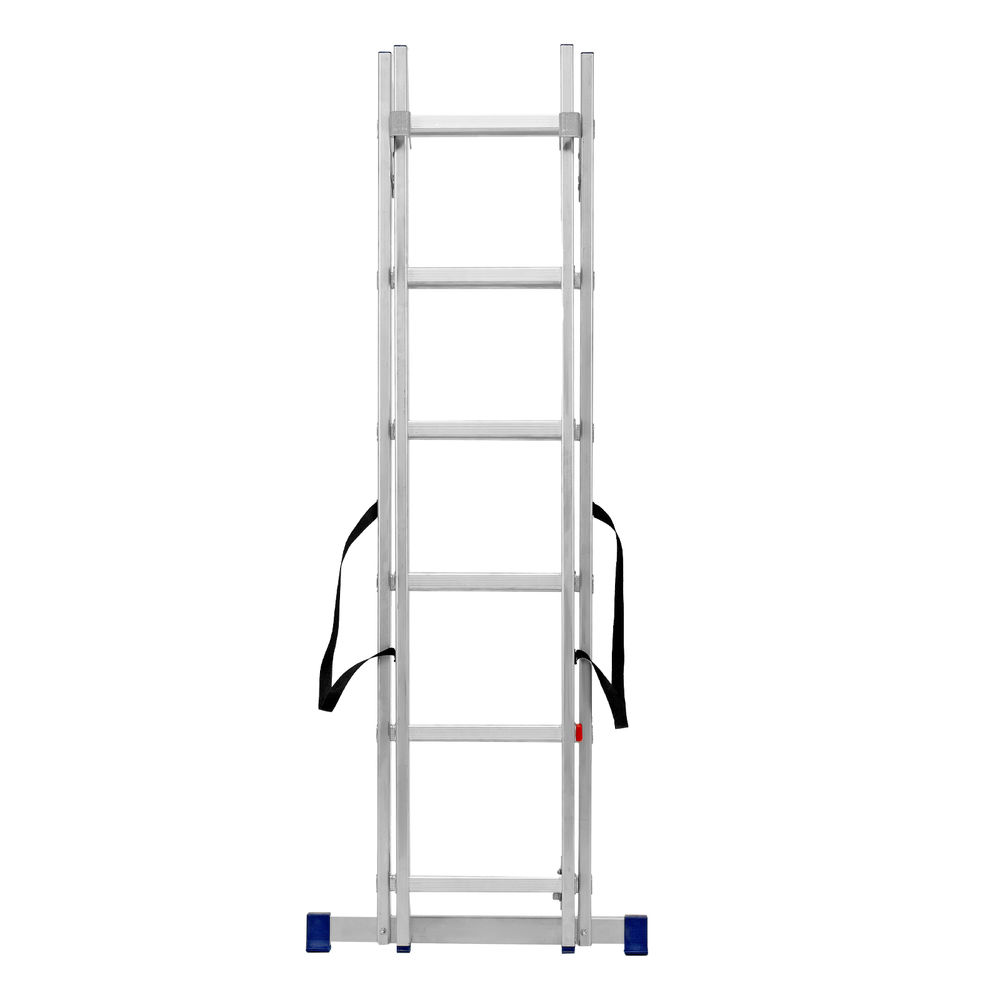 Лестница, 2 х 6 ступеней, алюминиевая, двухсекционная, Сибртех (97906)