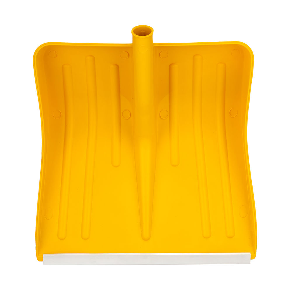 Лопата для уборки снега пластиковая, желтая, 420 х 425 мм, без черенка, Сибртех (61616)