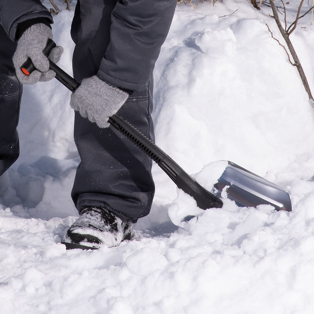 Лопата универсальная алюминиевая, 205 х 260 х 700 мм, пластиковый черенок, Stels (61585)