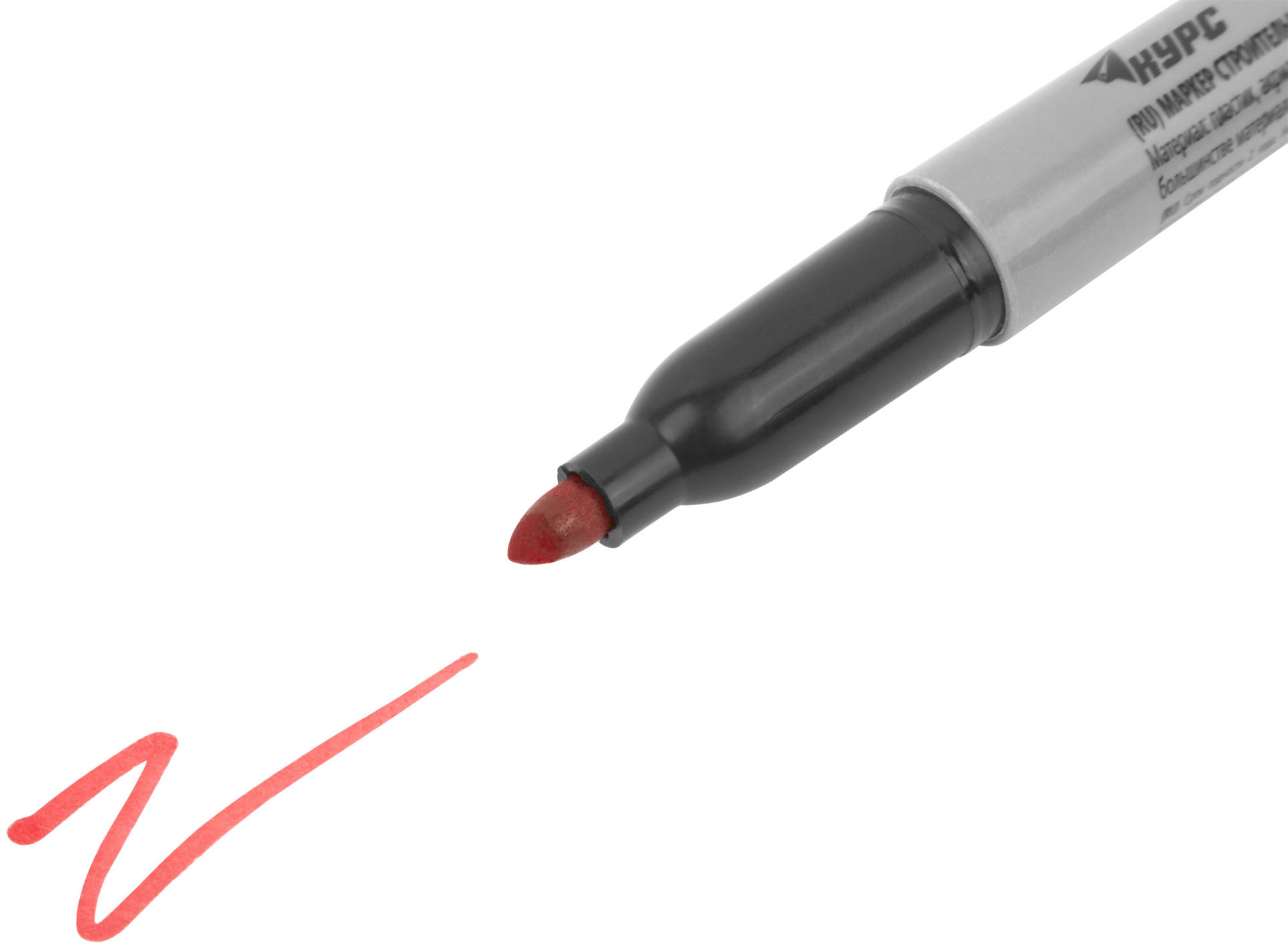 Маркер строительный перманентный, красный (04383)