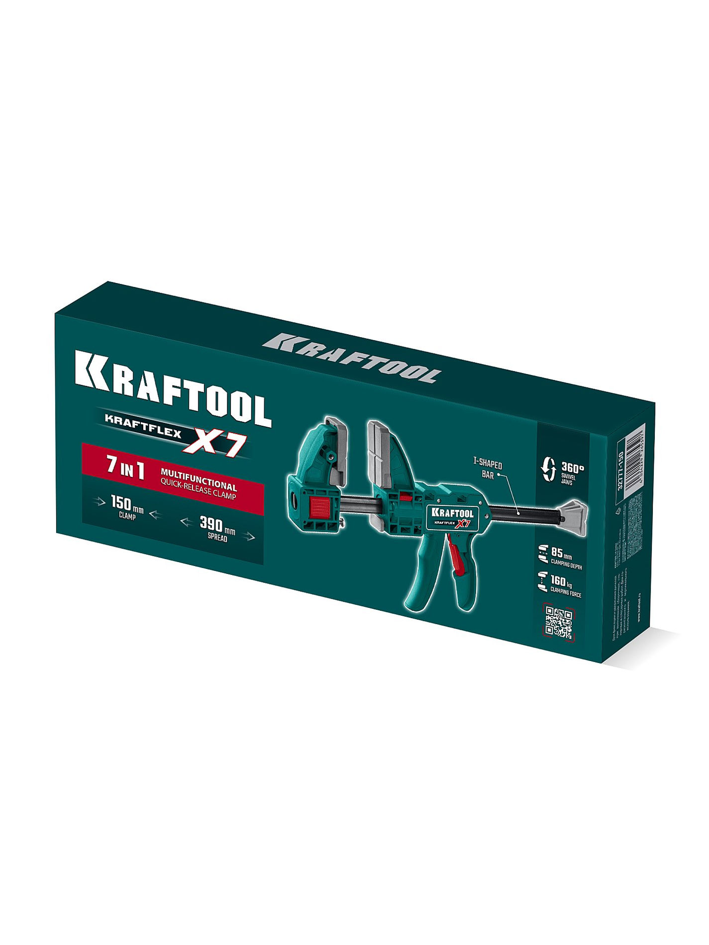 Многофункциональная быстрозажимная струбцина KRAFTFLEX X7 150, 150 х 85 мм KRAFTOOL 32777-150