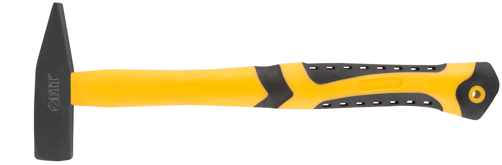 Молоток кованый, фиберглассовая усиленная ручка, антивибрационные накладки, Профи 300 гр. (44343)