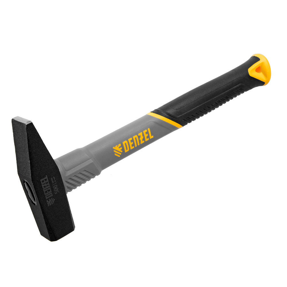 Молоток слесарный, 500 г, кованый, фибергласовая рукоятка c TPR покрытием Denzel (10485)