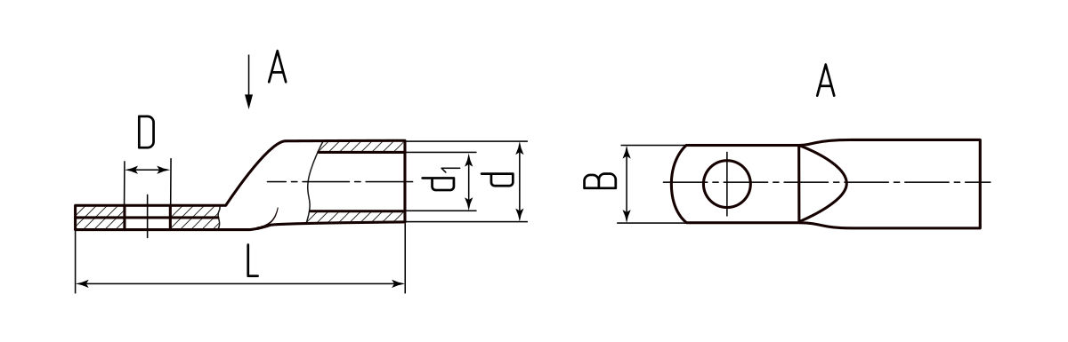Наконечник кабельный ТМЛ-У 70-6 (КВТ) (66694)