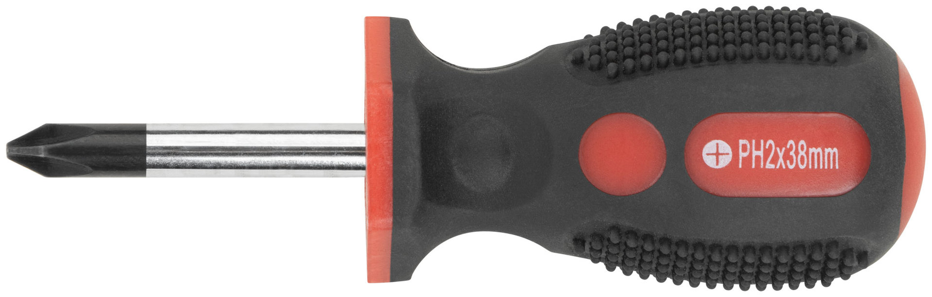 Отвертка Универсал, CrV сталь, прорезиненная ручка 6х38 мм РН2 (55112)