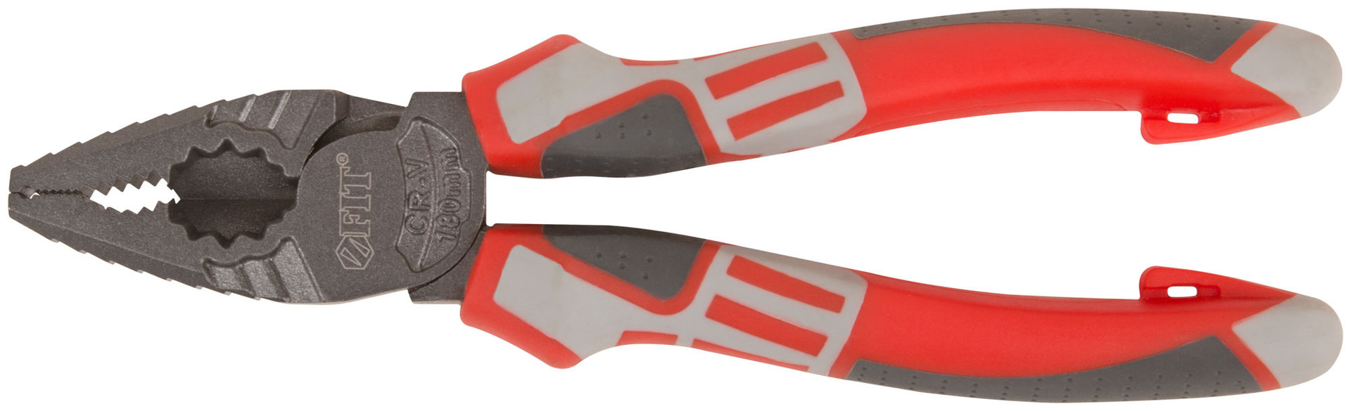 Плоскогубцы комбинированные Эталон, CrV сталь, ребра жесткости на губках, тефлоновое покрытие, 3К прорезиненные ручки 180 мм (50694)