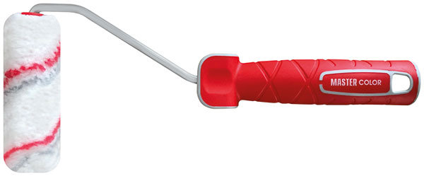 Ролик, ядро 15 мм, полиамид, ворс 12 мм, 2К-ручка 27 см, 100 мм (30-1067AKZO)