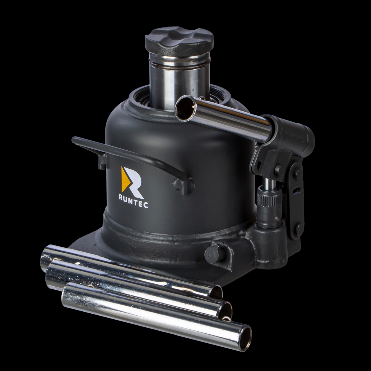 Домкрат бутылочный двухштоковый профессиональный 20 т, 150-245 мм RUNTEC RT-WJ20