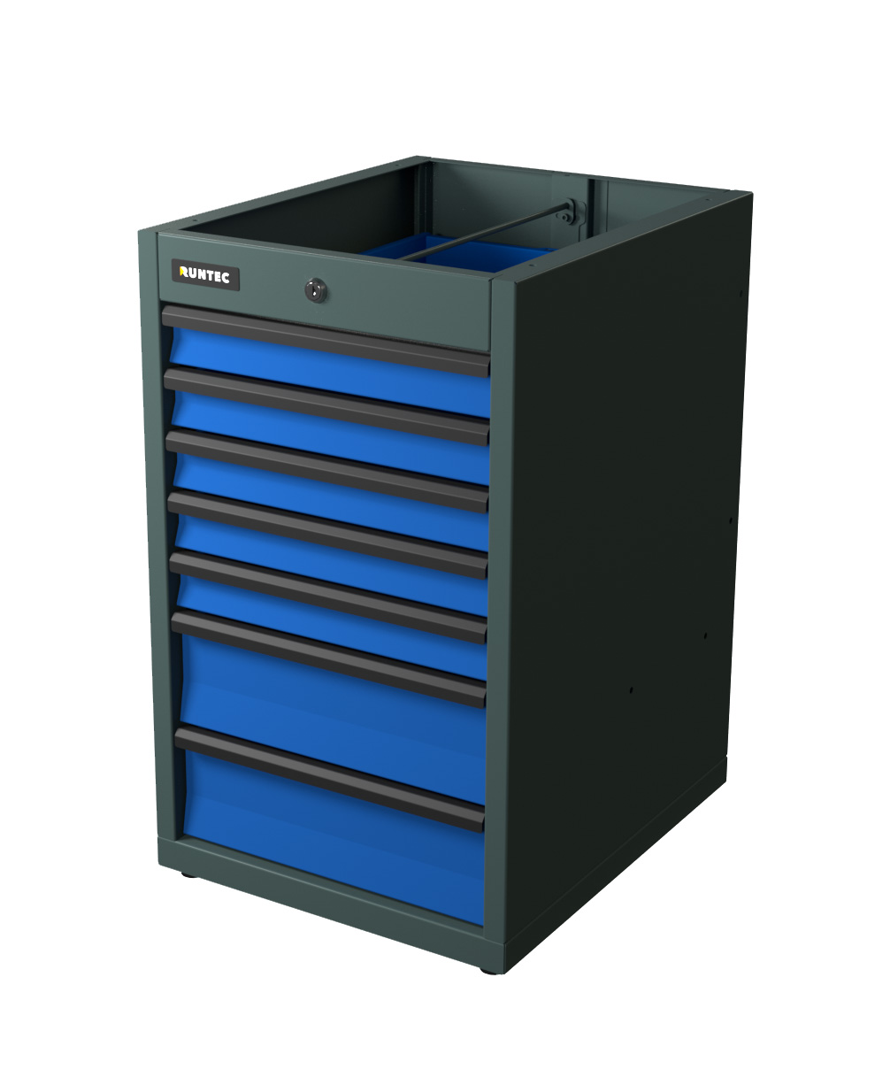 Тумба с 7-ю ящиками синий RUNTEC TI7-7016-5005