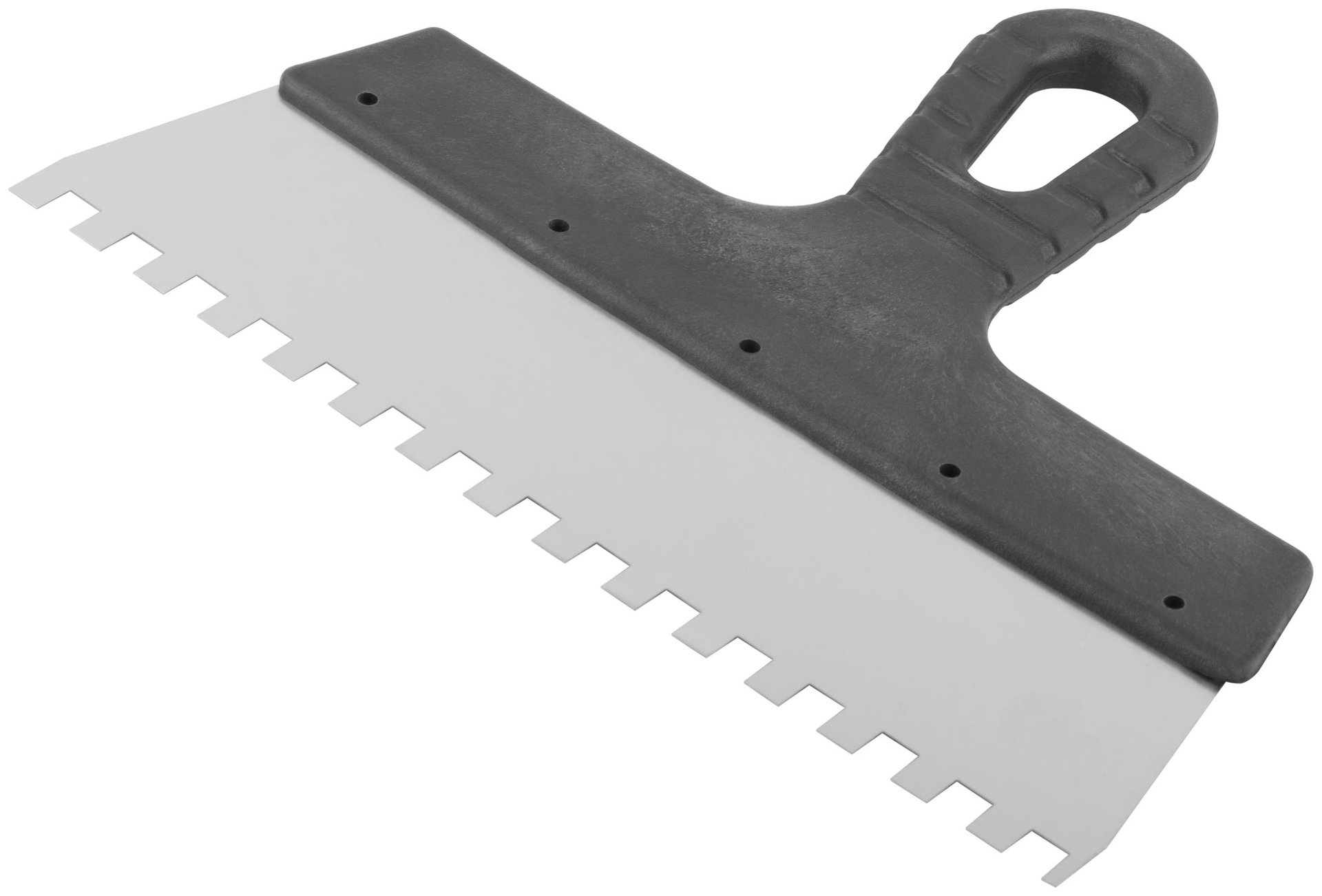 Шпатель фасадный нержавеющий зубчатый 250 мм / зуб 8 мм (06608)