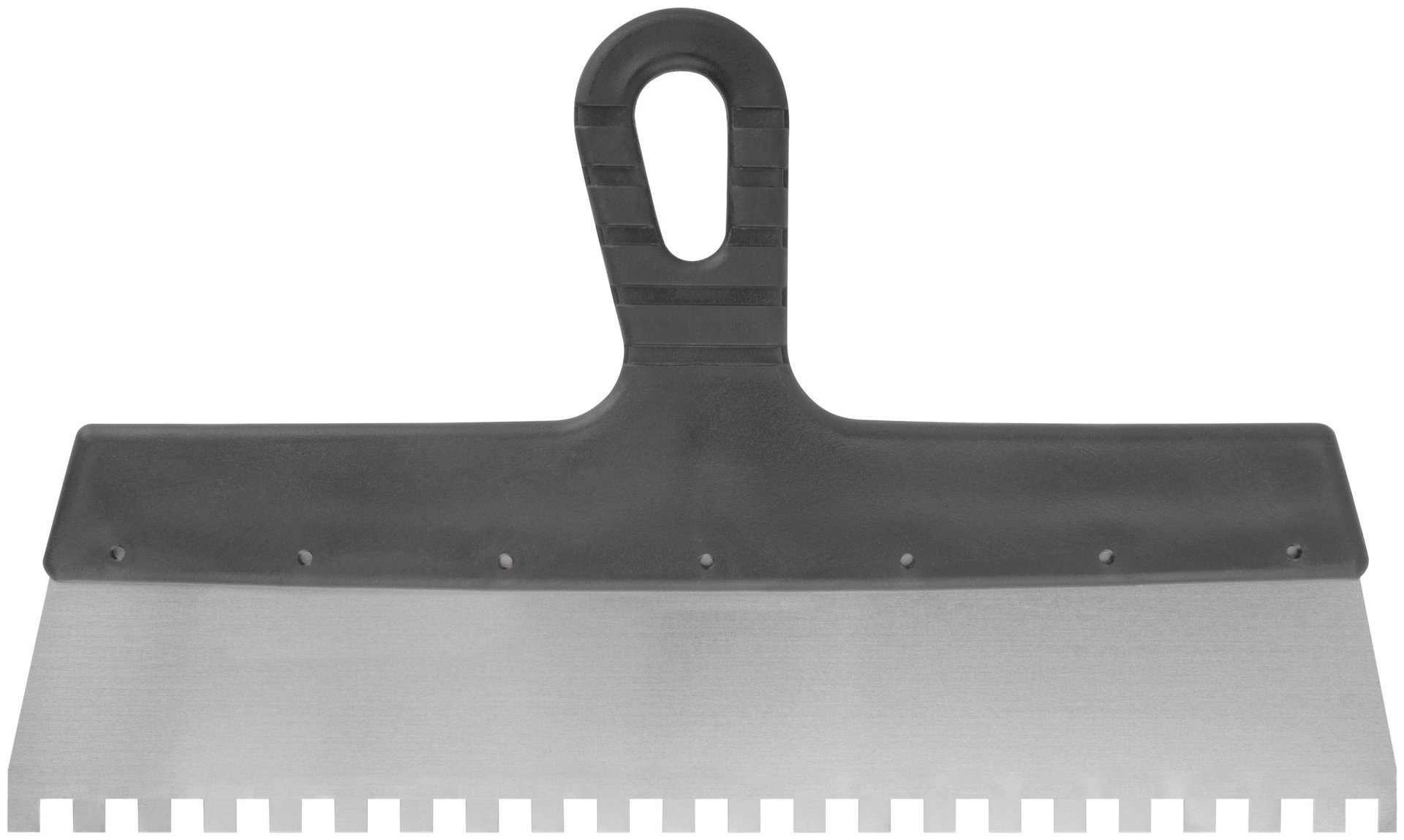 Шпатель фасадный нержавеющий зубчатый 350 мм / зуб 8 мм (06614)