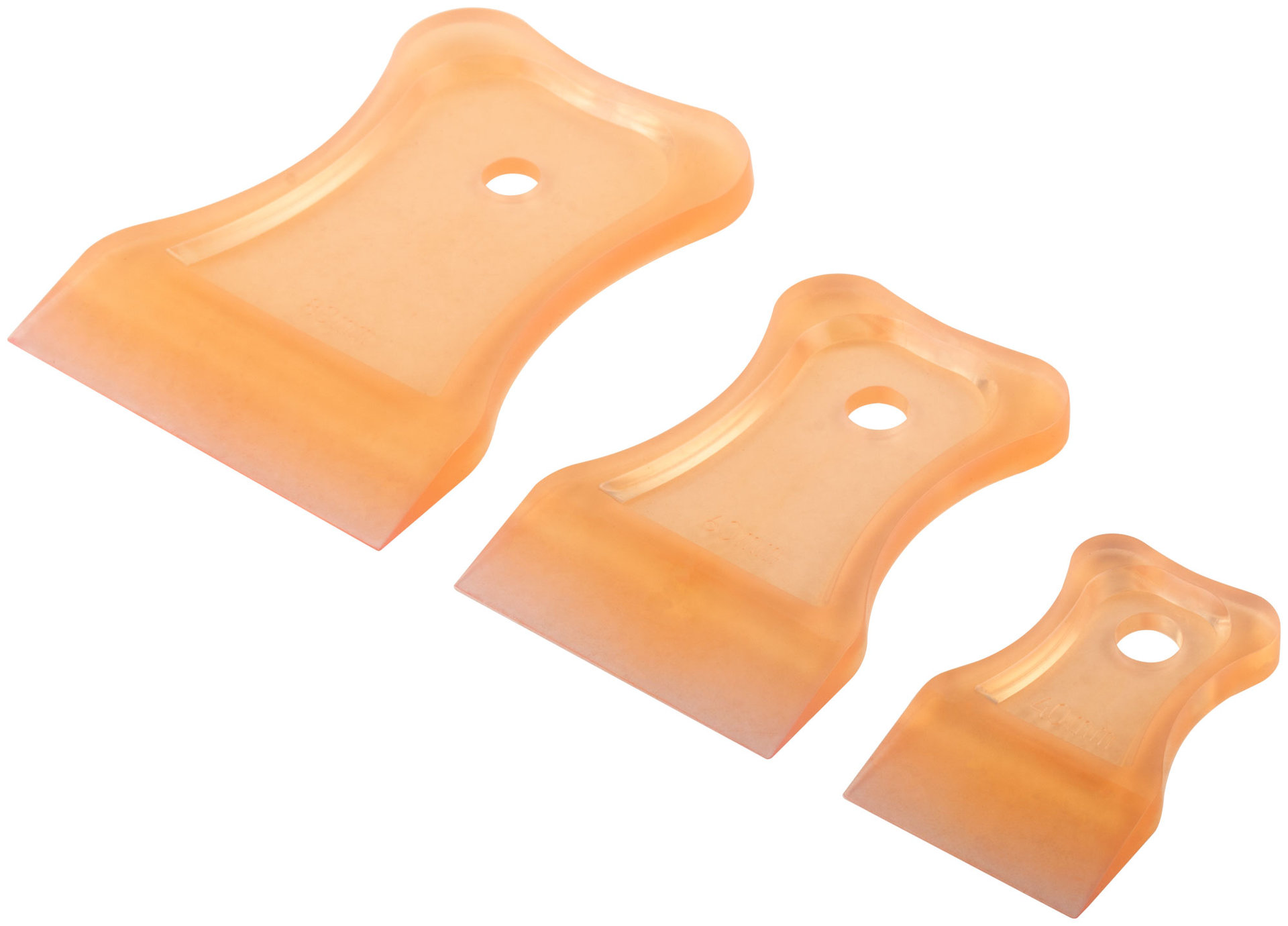 Шпатели, мягкий пластик, 40/60/80 мм, набор 3 шт., цветные (06881)