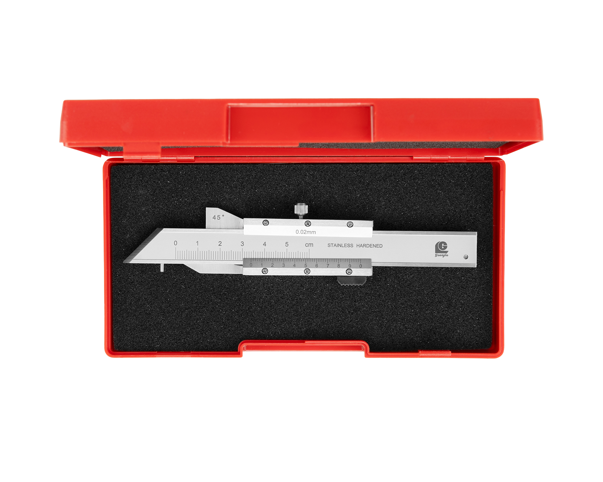 Штангенциркуль нониусный 0-8 45° 0,02 для замера фасок 149-220 Guanglu