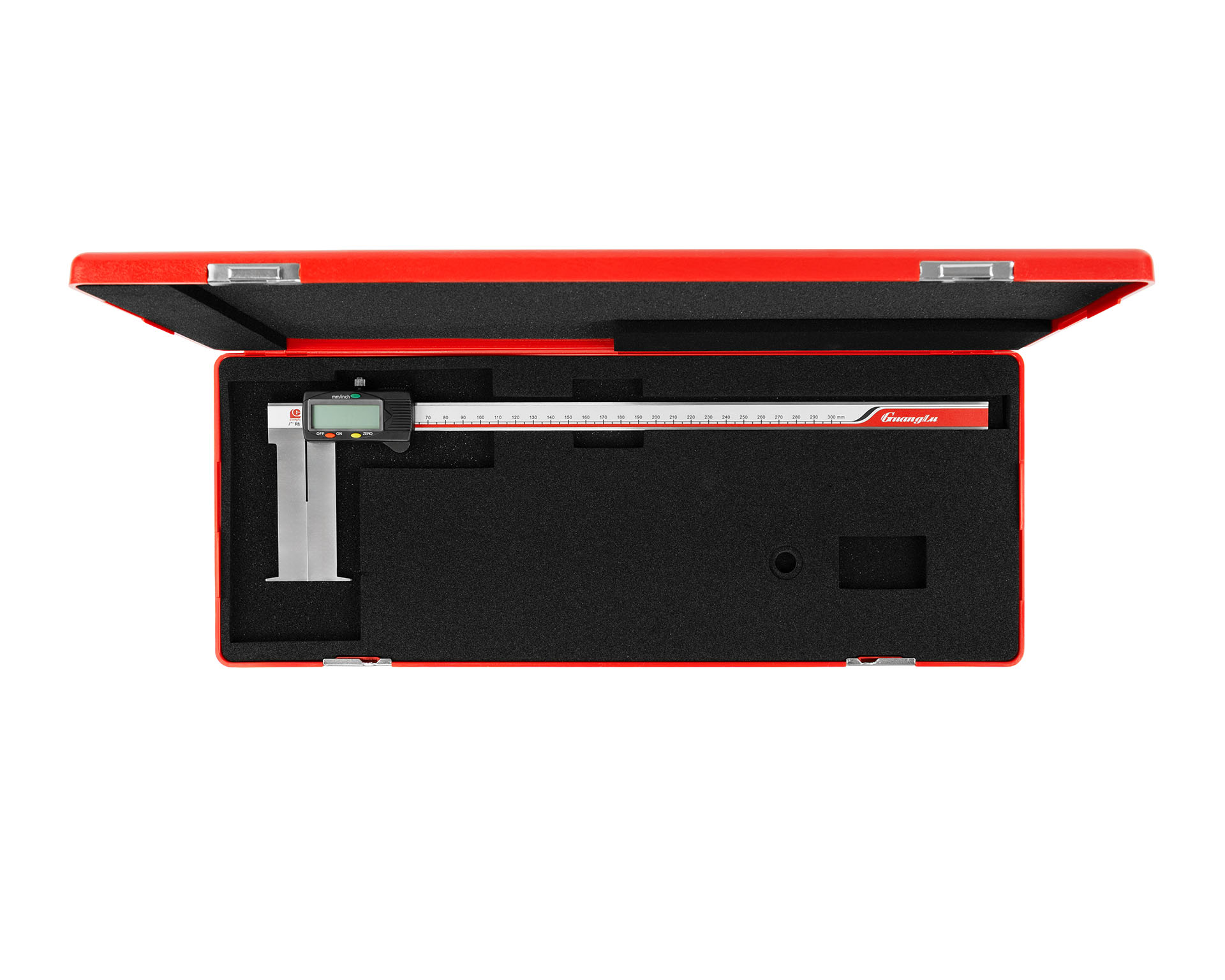 Штангенциркуль цифровой 50-300 0,01 с плоскими измер. губками для внутр. канавок 115-103-1 Guanglu